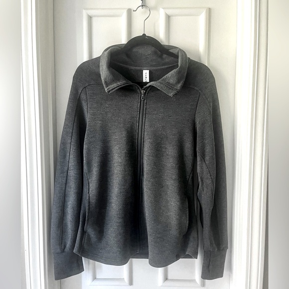 Varley Funnel Neck Full Zip Dark Grey Sweat Jacket - Picture 1 of 4